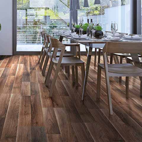 กระเบื้องพื้นไม้ลามิเนต สี Grand Walnut MF860