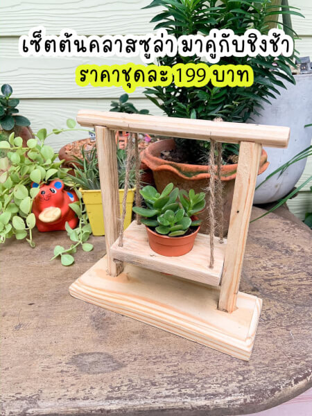 เซตต้นคลาสซูล่าตกแต่งพร้อมขาตั้ง ชิงช้า หรือชั้นไม้แบบโซฟาสุดน่ารัก