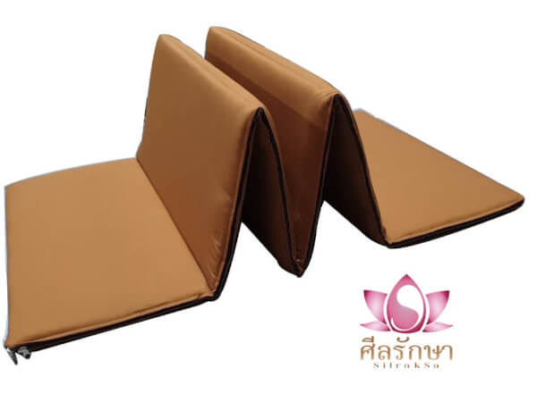 ที่นอนพระ รุ่นพับได้ 6 พับ สีเหลืองกรัก - Image 3
