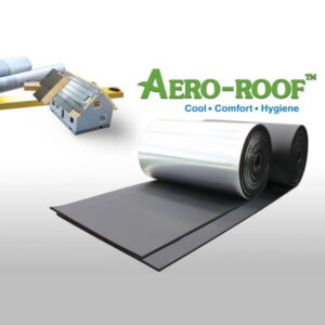 ฉนวนกันความร้อนใต้หลังคาเคลือบด้วยอลูมิเนียมฟอยล์ 1.2*10ม. หนา 13มม. แอร์โรรูป Aero Roof (AERO-ARN1312015RSF)
