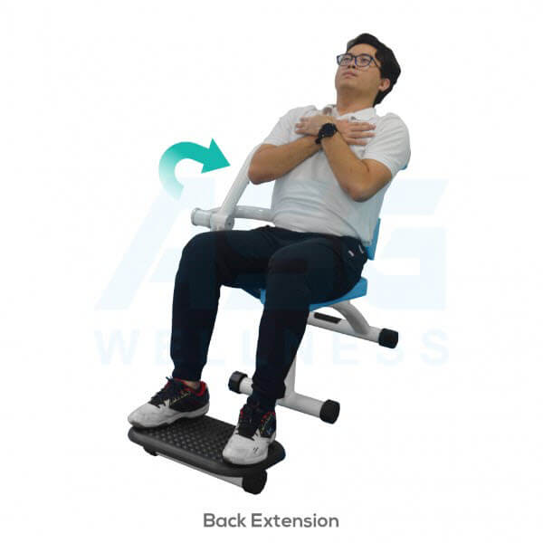 เครื่องออกกำลังกาย สำหรับผู้สูงอายุ บริหารหน้าท้อง-หลัง Back Extension - Image 3