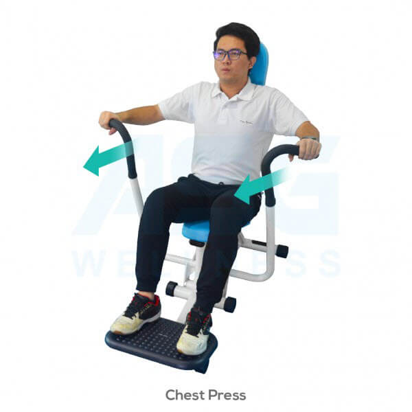 เครื่องออกกำลังกาย สำหรับผู้สูงอายุ บริหารไหล่ แขน หน้าอก Chest Press - Image 3