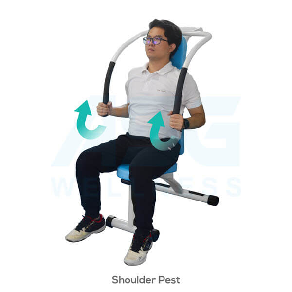 เครื่องออกกำลังกาย สำหรับผู้สูงอายุ บริหารไหล่ แขน หน้าอกและหลัง Shoulder Press - Image 2