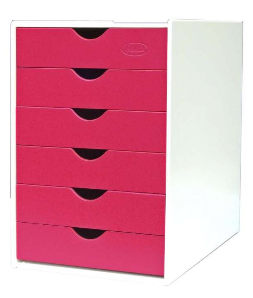 Relux ตู้ลิ้นชัก ไม้อย่างดี 6ลิ้นชัก พ่นเคลือบสี รุ่นMDF-126