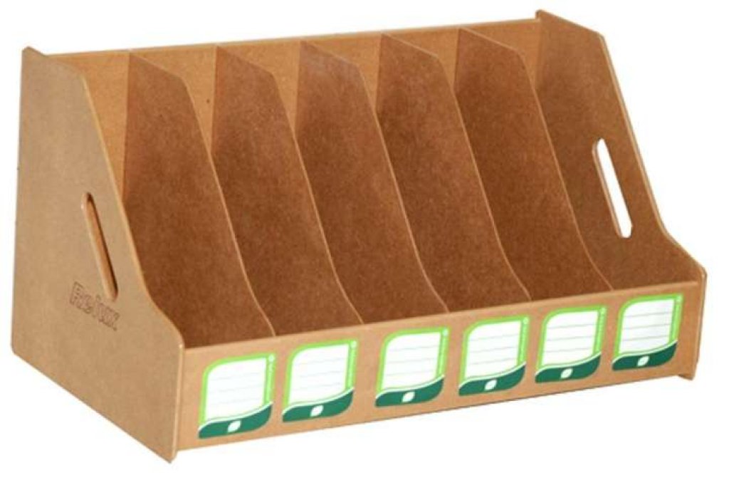 Relux กล่องเสียบแฟ้มไม้6ช่อง MDF-692x6 ไม้เคลือบผิว