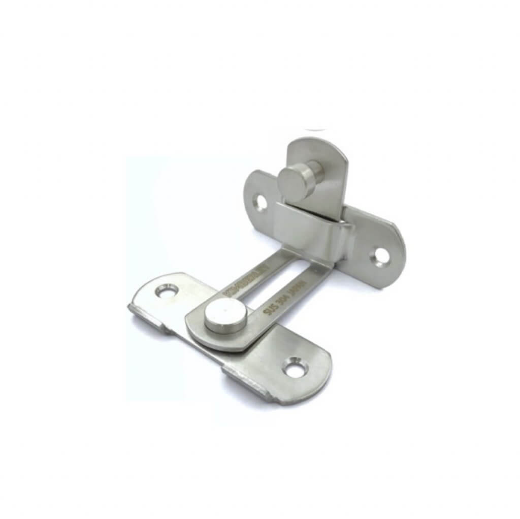 กลอนสับประตู บานเลื่อน หน้าต่าง รุ่นงอ NO.599L-4" SS