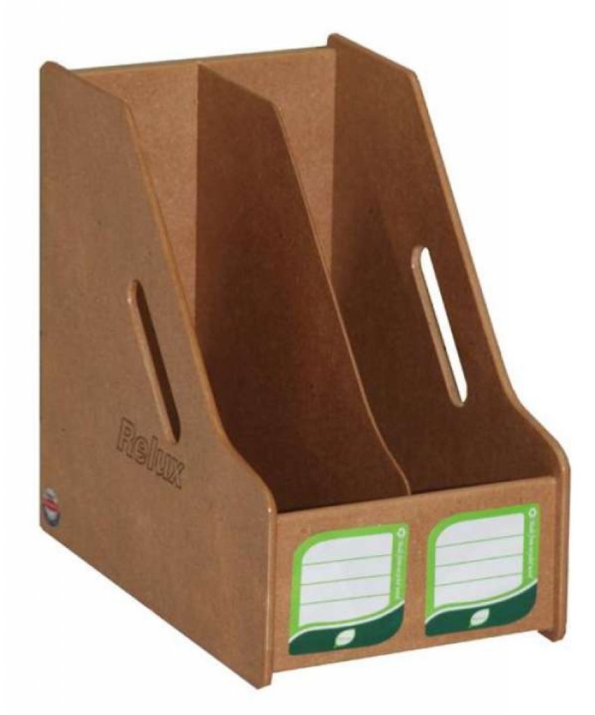 Relux กล่องเสียบแฟ้มเอกสารไม้2ช่อง MDF-692x2