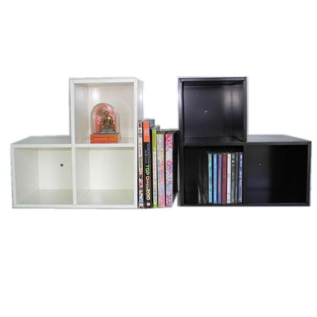 RELUX กล่องทรงLego รุ่นCDV-42 สีWHT-CHO CD 3ช่อง 2ชิ้น