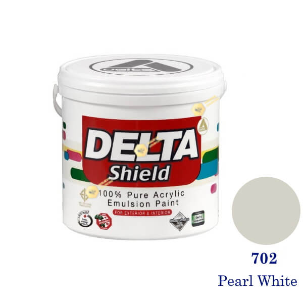 Delta Shield สีน้ำอะครีลิค 702 Pearl White-1gl.