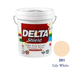 Delta Shield สีน้ำอะครีลิค 201 Lily White-5gl.