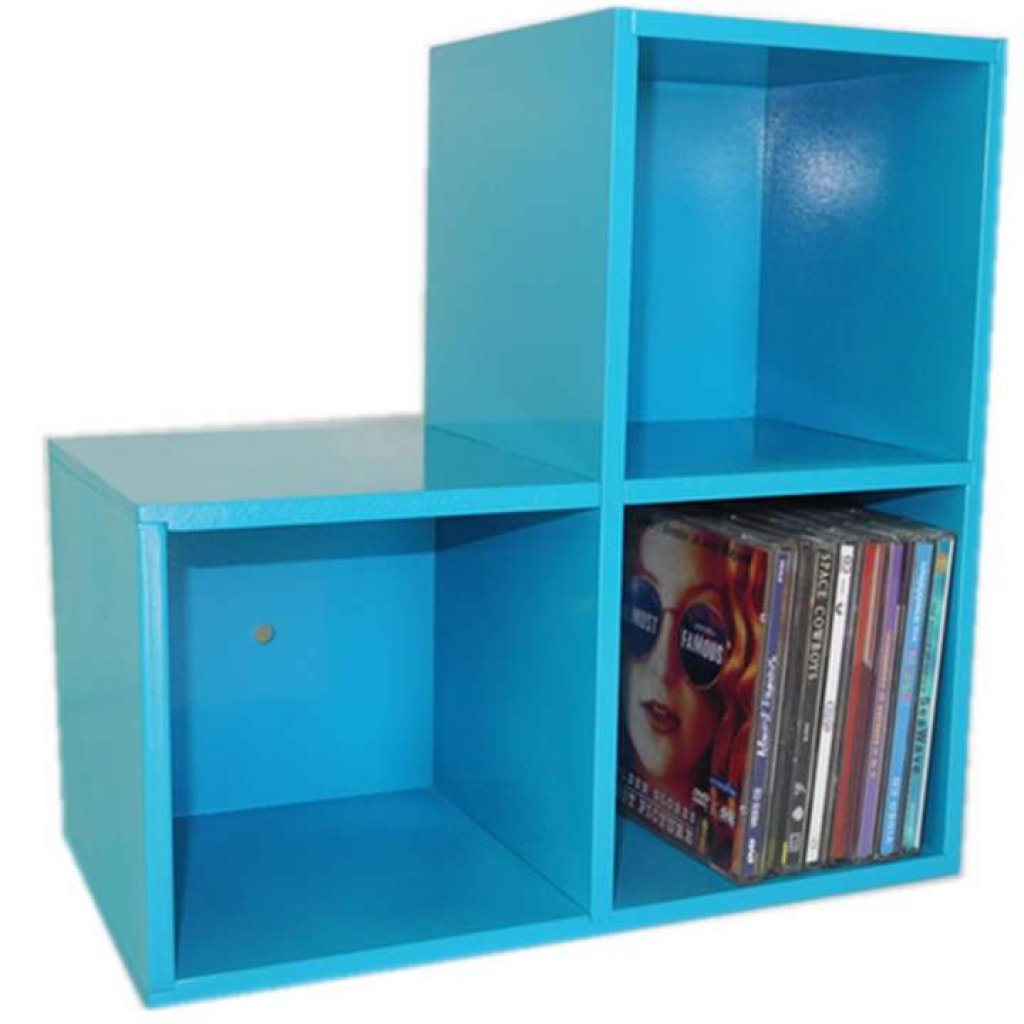 RELUX ชั้นวางของไม้ รุ่นCDV-42 ทรงLego CD 3ช่อง แพ็ค1ชิ้น