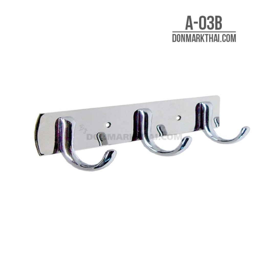 DONMARK ขอแขวนผ้าสแตนเลส 3 ขอ รุ่น A-03B
