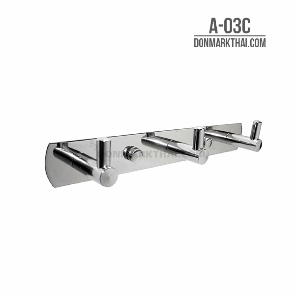 DONMARK ขอแขวนผ้าสแตนเลส 3 ขอ รุ่น A-03C