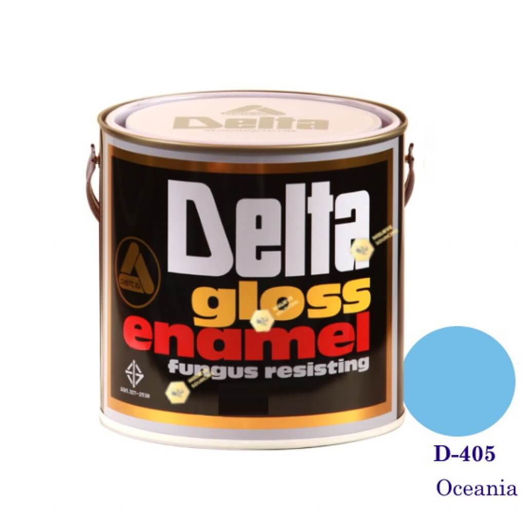 DELTA GLOSS ENAMEL สีเคลือบน้ำมัน D-405 Oceania