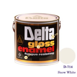 DELTA GLOSS ENAMEL สีเคลือบน้ำมัน D-714 Snow White