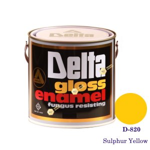 DELTA GLOSS ENAMEL สีเคลือบน้ำมัน D-820 Sulphur Yellow