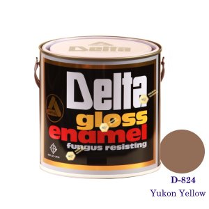 DELTA GLOSS ENAMEL สีเคลือบน้ำมัน D-824 Yukon Yellow