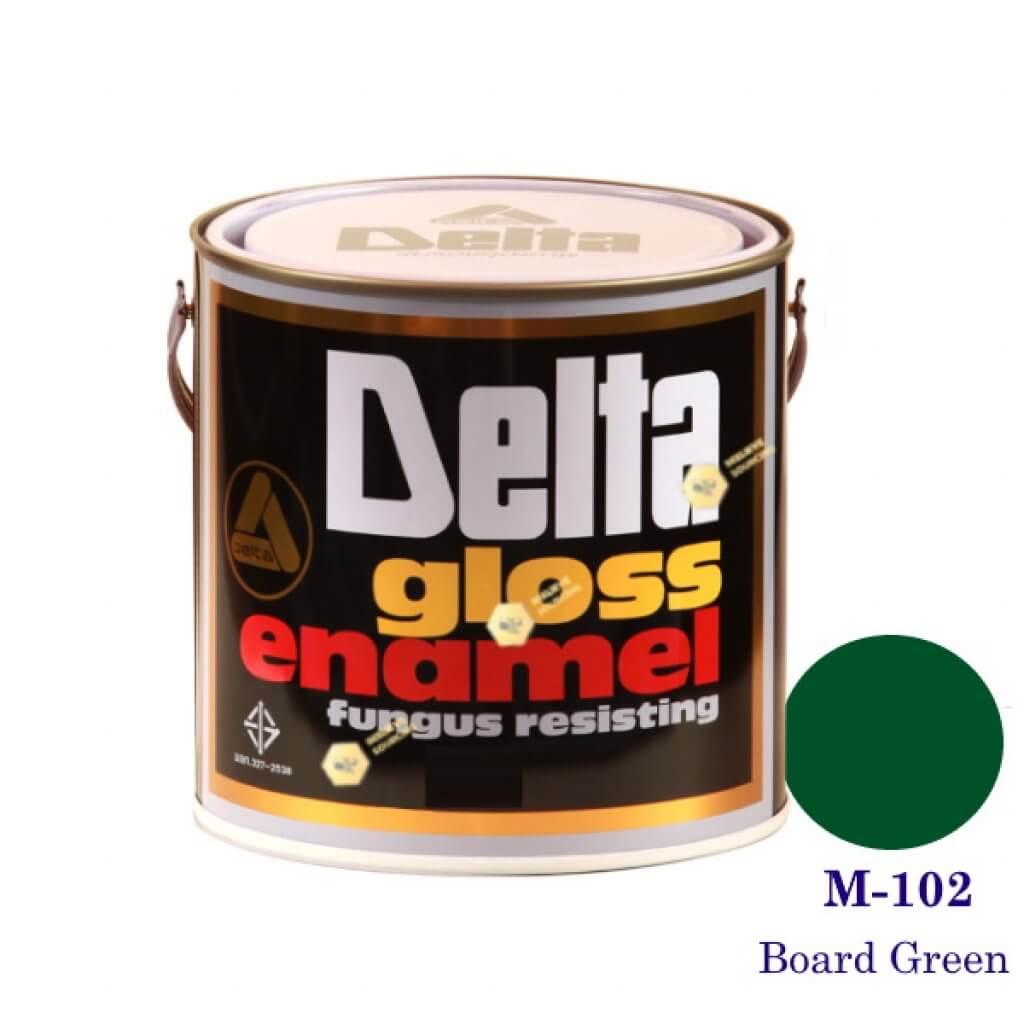 DELTA GLOSS ENAMEL สีเคลือบน้ำมันชนิดด้าน M102 Board Green