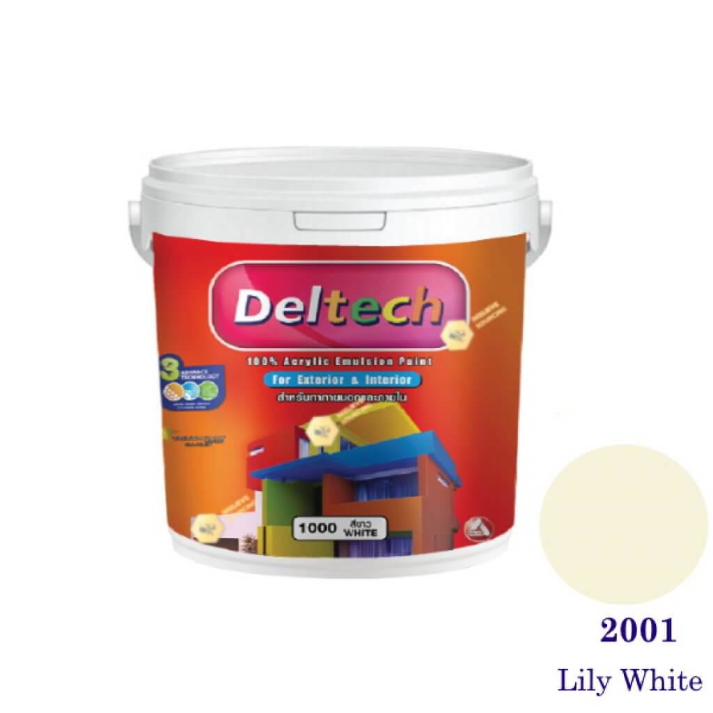Deltech สีน้ำอะครีลิคภายนอก 2001 Lily White-1gl.