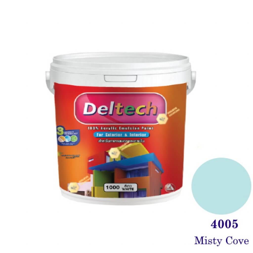 Deltech สีน้ำอะครีลิคภายนอก 4005 Misty Cove-1gl.