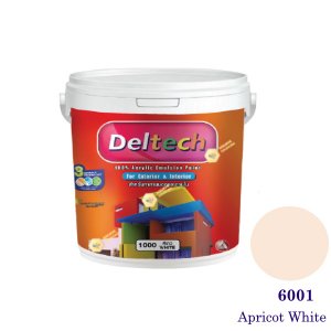 Deltech สีน้ำอะครีลิคภายนอก 6001 Apricot White-1gl.