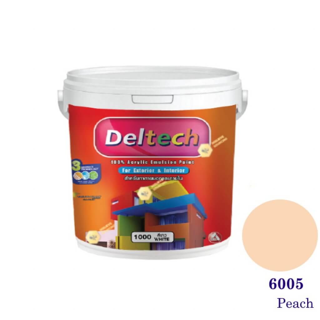 Deltech สีน้ำอะครีลิคภายนอก 6005 Peach-1gl.