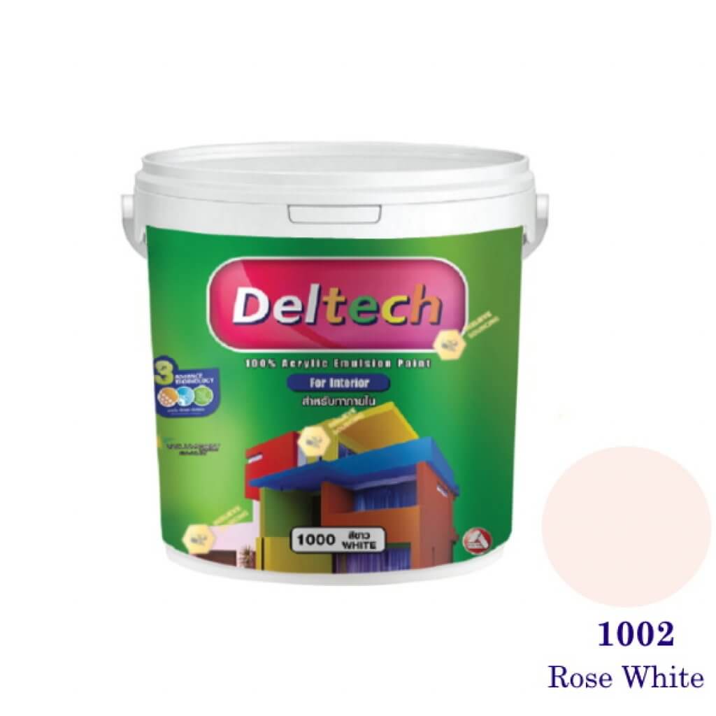 Deltech สีน้ำอะครีลิคภายใน 1002 Rose White-1gl.