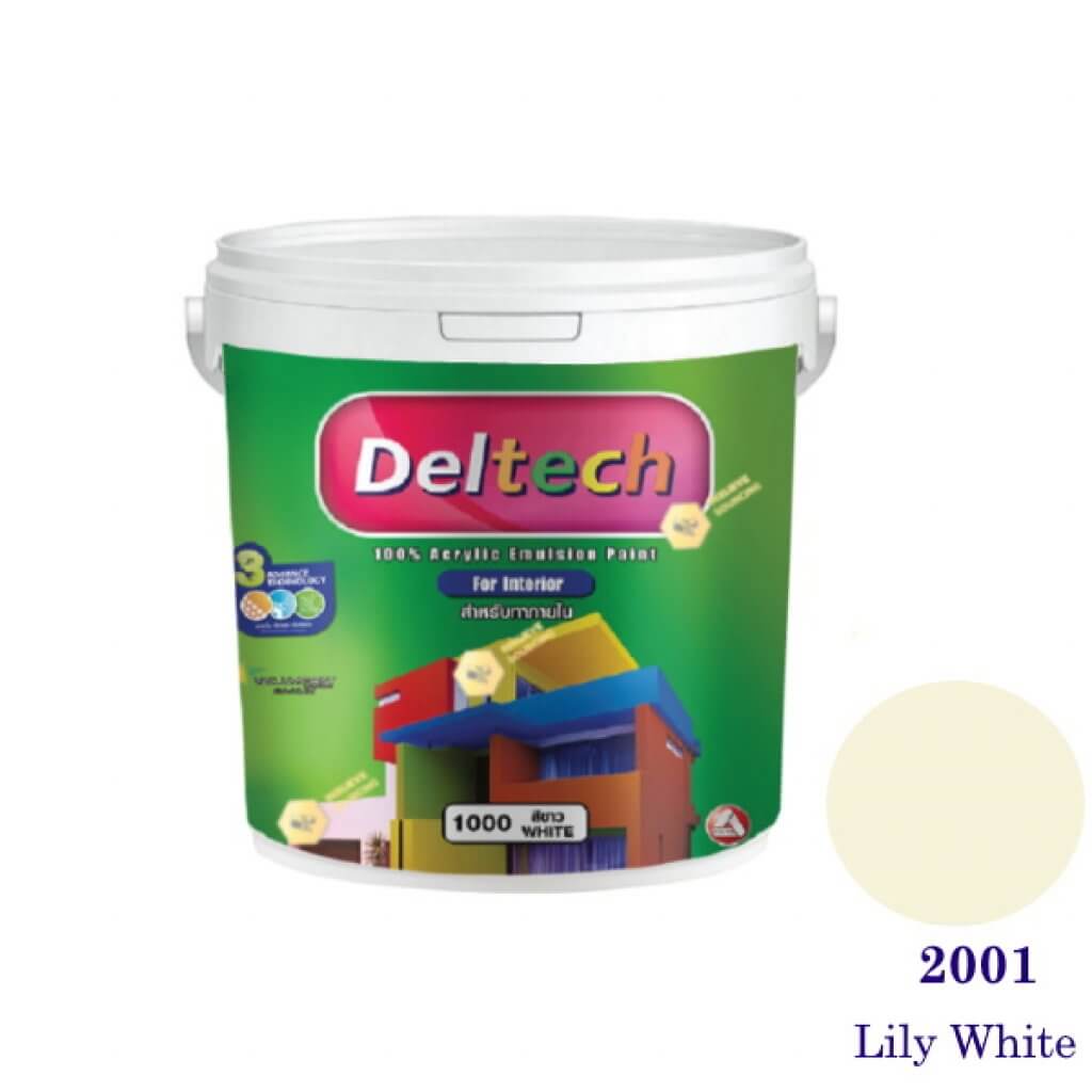 Deltech สีน้ำอะครีลิคภายใน 2001 Lily White-1gl.