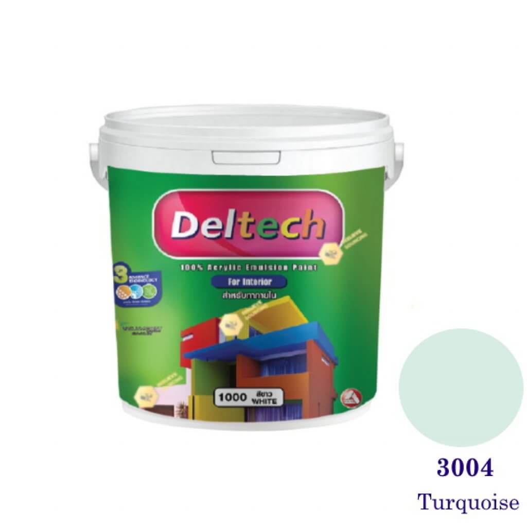 Deltech สีน้ำอะครีลิคภายใน 3004 Turquoise-1gl.