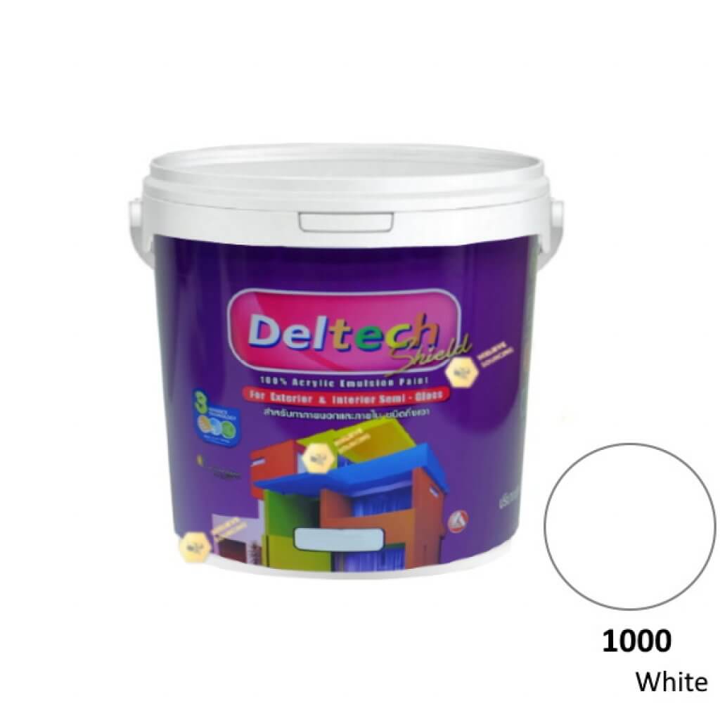 DELTECH สีน้ำอะครีลิคกึ่งเงา SG-1000 White-5gl.