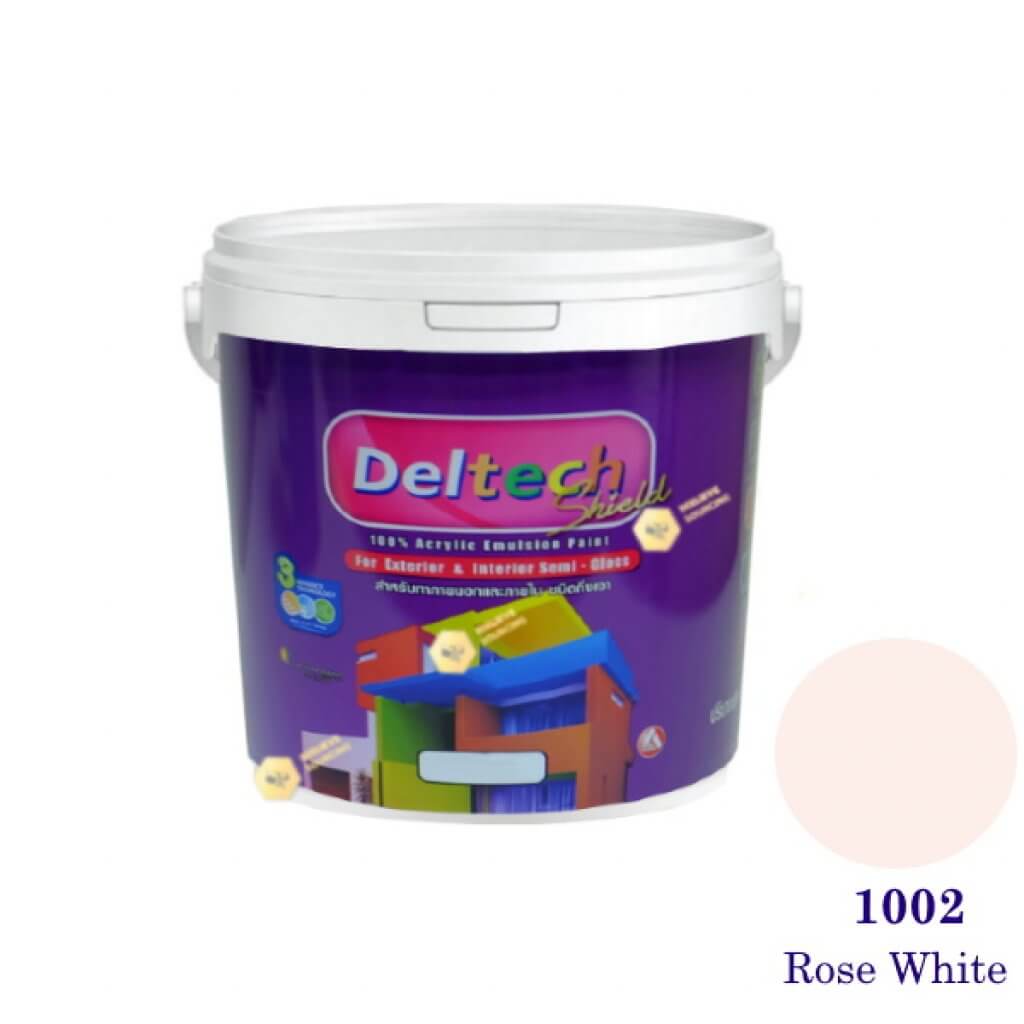 Deltech สีน้ำอะครีลิคกึ่งเงา SG-1002 Rose White-1gl.