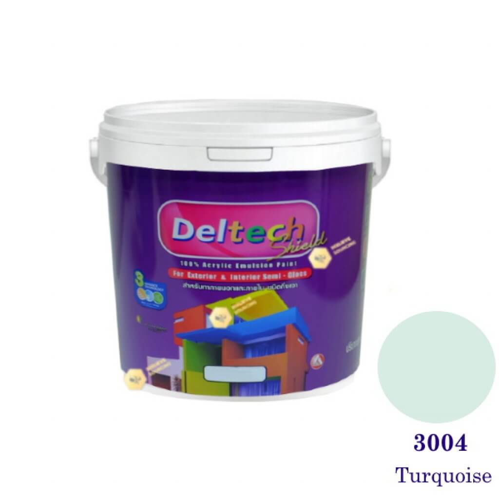 Deltech สีน้ำอะครีลิคกึ่งเงา SG-3004 Turquoise-1gl.