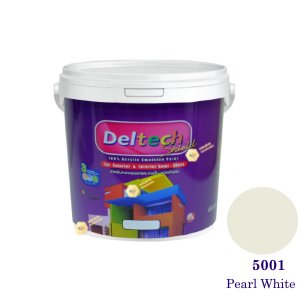 Deltech สีน้ำอะครีลิคกึ่งเงา SG-5001 Pearl White-1 gl