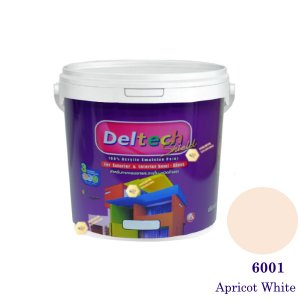 Deltech สีน้ำอะครีลิคกึ่งเงา SG-6001 Apricot White-1gl.