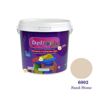 Deltech สีน้ำอะครีลิคกึ่งเงา SG-6002 Sand Stone-1gl.