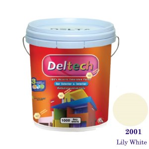 Deltech สีน้ำอะครีลิคภายนอก 2001 Lily White-5gl.