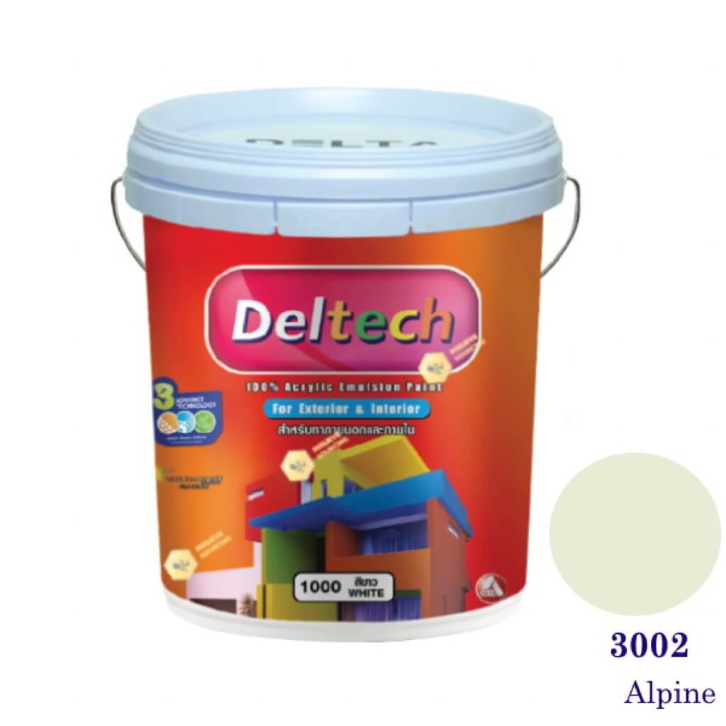 Deltech สีน้ำอะครีลิคภายนอก 3002 Alpine-5gl.