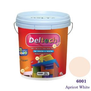 Deltech สีน้ำอะครีลิคภายนอก 6001 Apricot White-5gl.
