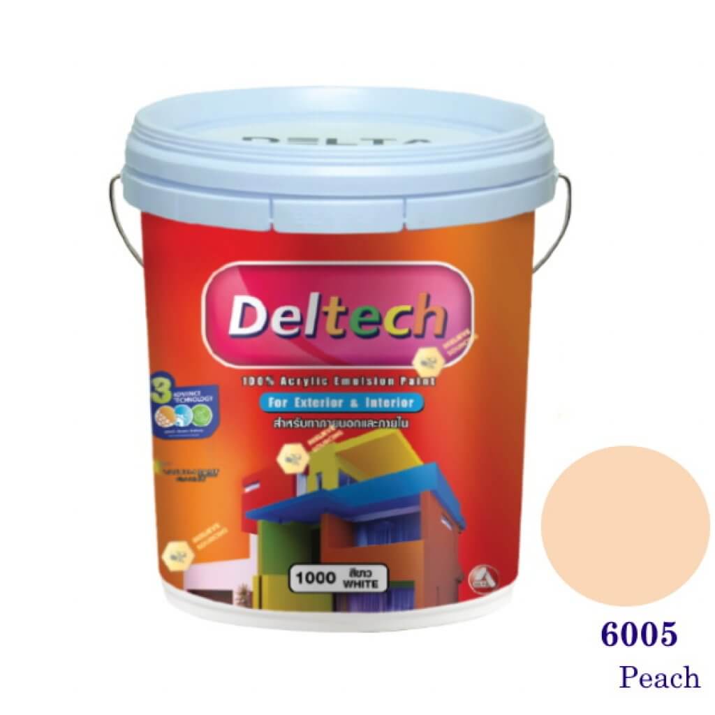 Deltech สีน้ำอะครีลิคภายนอก 6005 Peach-5gl.