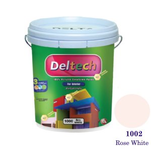 Deltech สีน้ำอะครีลิคภายใน 1002 Rose White-5gl.