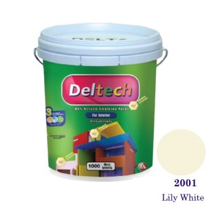 Deltech สีน้ำอะครีลิคภายใน 2001 Lily White-5gl.