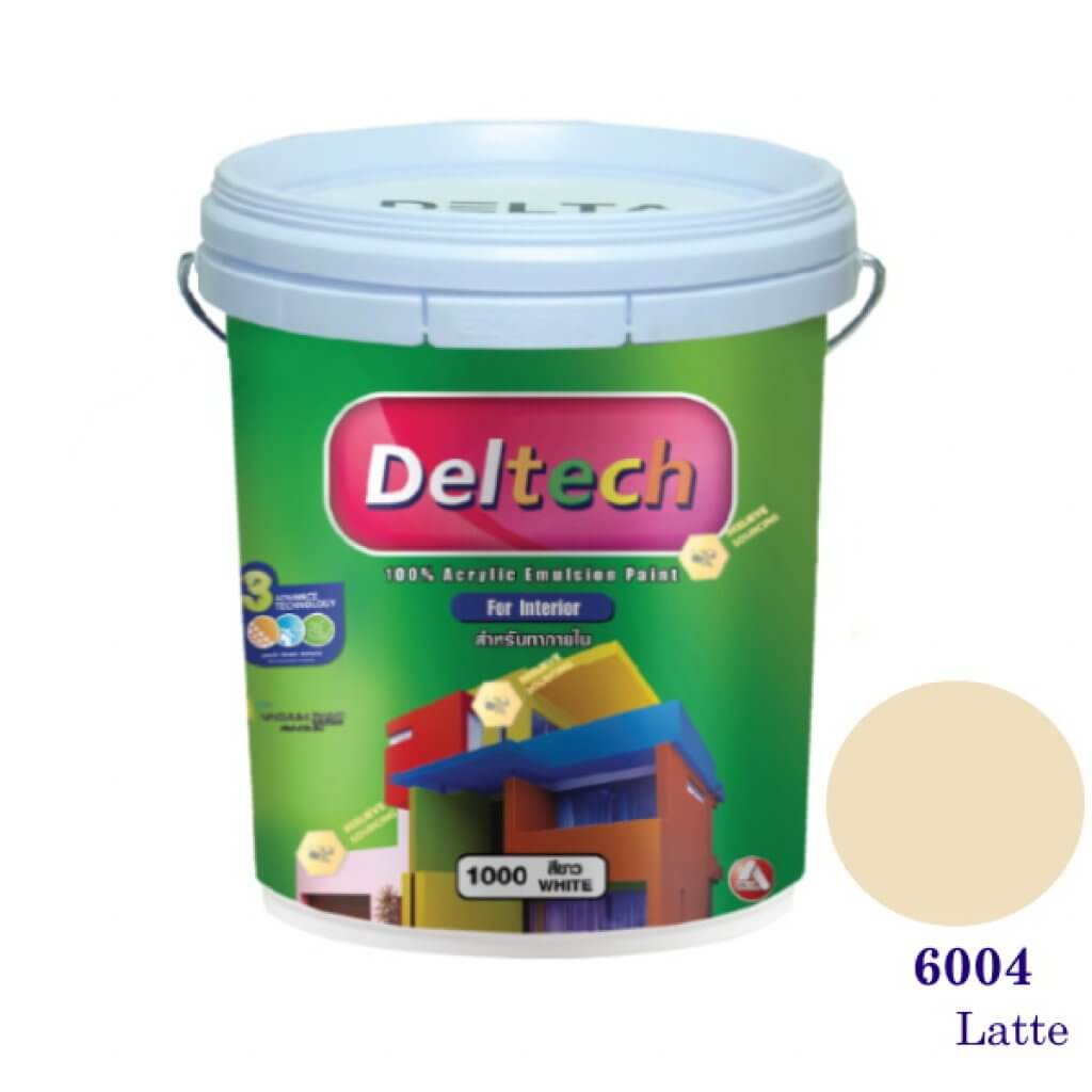 Deltech สีน้ำอะครีลิคภายใน 6004 Snow Peach-5gl.