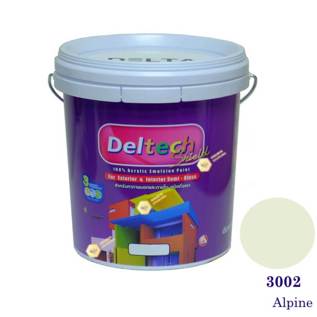 Deltech สีน้ำอะครีลิคกึ่งเงา SG-3002 Alpine-5gl.