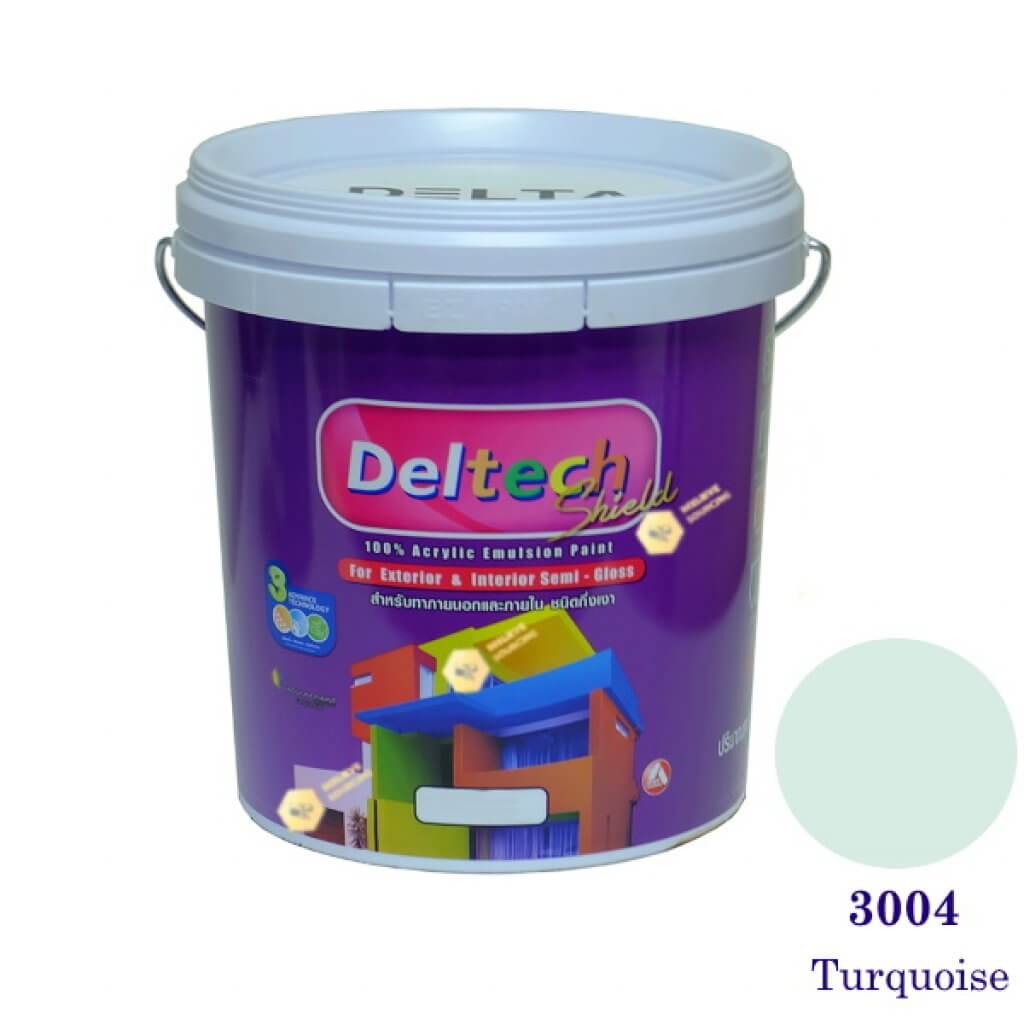 Deltech สีน้ำอะครีลิคกึ่งเงา SG-3004 Turquoise-5gl.