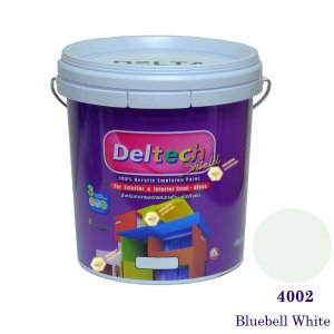 Deltech สีน้ำอะครีลิคกึ่งเงา SG-4002 Bluebell White-5gl.