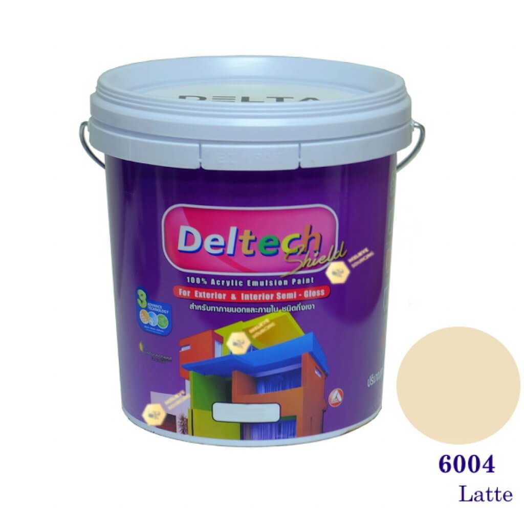 Deltech สีน้ำอะครีลิคกึ่งเงา SG-6004 Snow Peach-5gl.