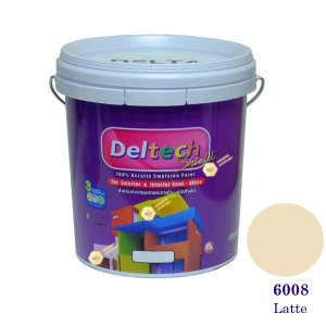 Deltech สีน้ำอะครีลิคกึ่งเงา SG-6008 Latte-5gl.