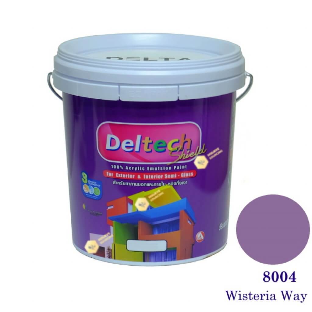Deltech สีน้ำอะครีลิคกึ่งเงา SG-8004 Wisteria Way-L (สีเข้ม)