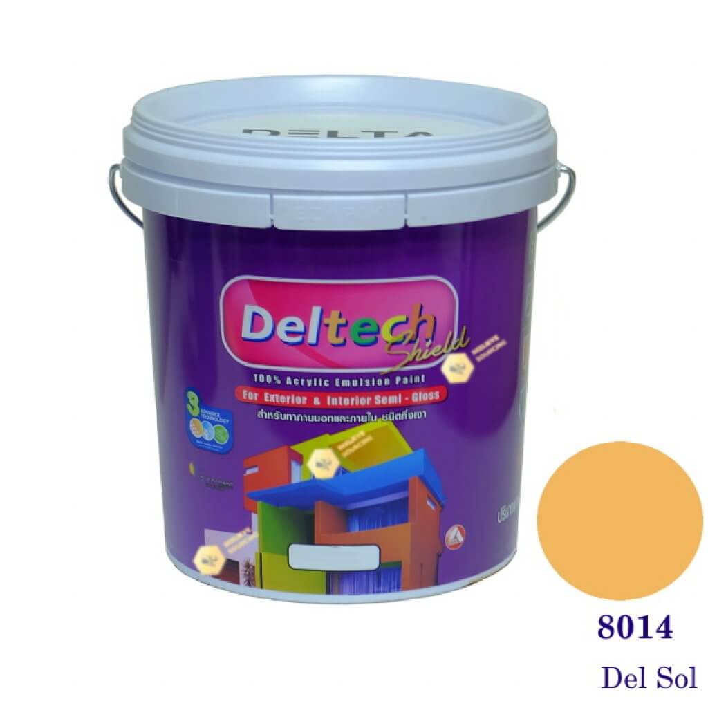 Deltech สีน้ำอะครีลิคกึ่งเงา SG-8014 Del Sol-L (สีเข้ม)