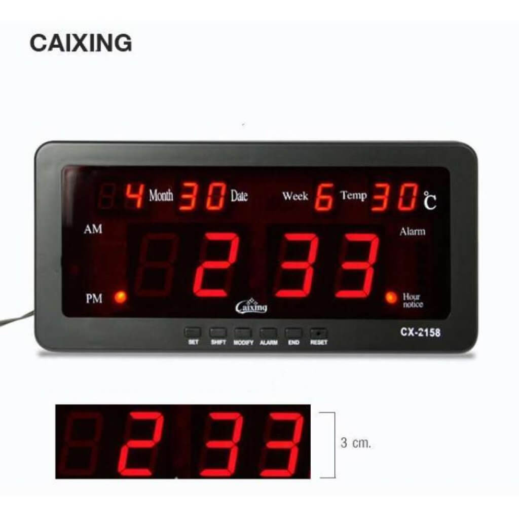 GooAB Shop นาฬิกาปลุกLED ตั้งโต๊ะ ติดผนัง 7นิ้ว CX2158